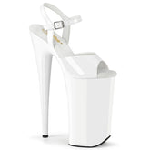 10 Inch Heel BEYOND-009 White Patent
